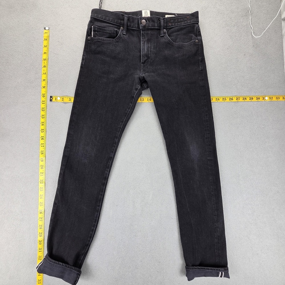 Hiroshi Kato Jeans Mens Black Selvedge The Needle Skinny Made In USA Fits 30x31